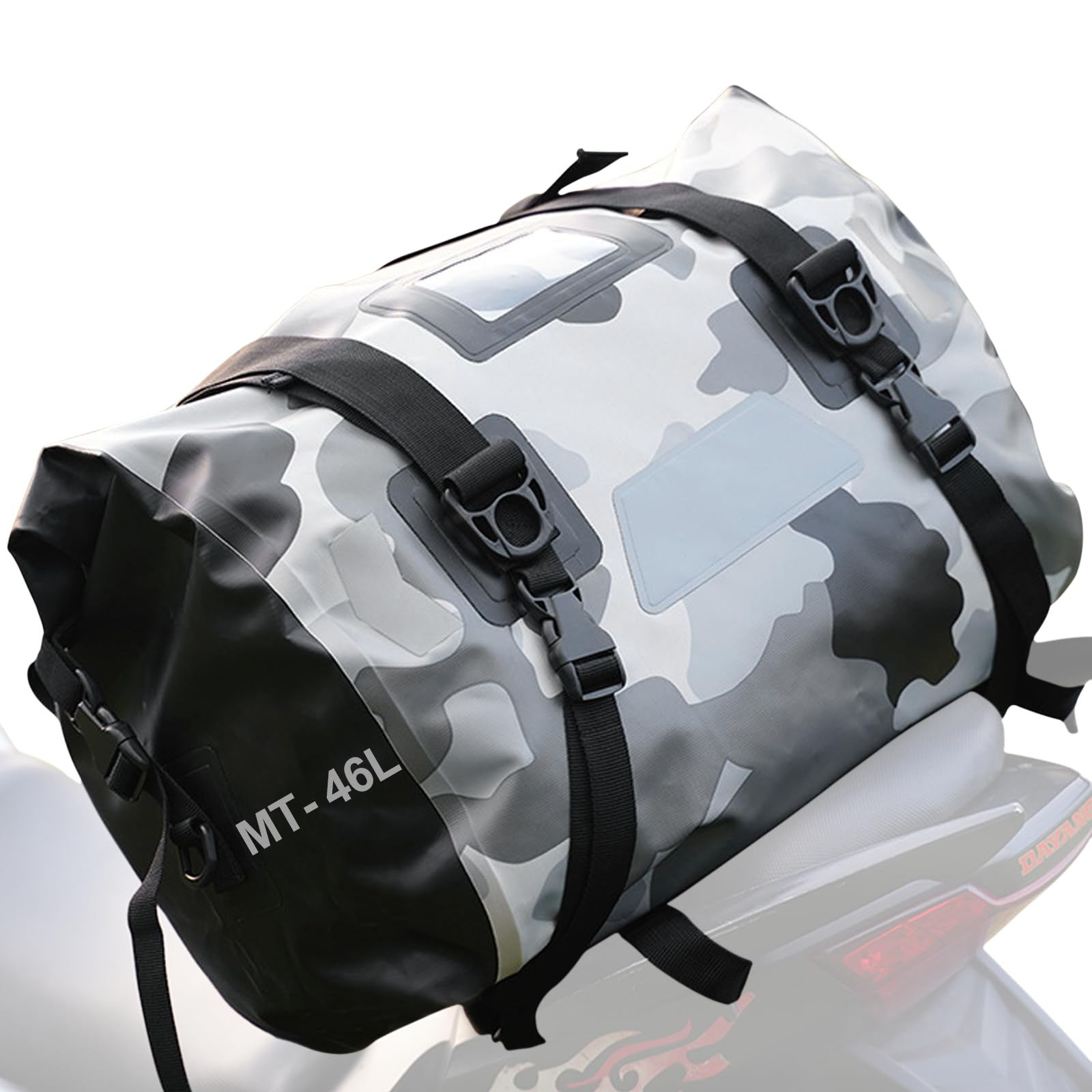 Aolawco 46L Großer Kapazität Motorrad Tasche, Der auf Dem Rücksitz des Motorrads Installiert Werden Kann,Motorrad Hecktasche Eignet Sich zum Radfahren, Reisen, Camping, Camping, Outdoor, Kajak. von Aolawco