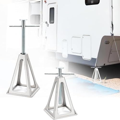 Aopunly Alu Stützböcke, 2 Stück Wohnmobil Stützbock höhenverstellbar280-430MM,Unterstellbock Stützbock für PKW, Caravan, Anhänger und Wohnmobilen|Stützbock 3T Tragfähigkeit von Aopunly