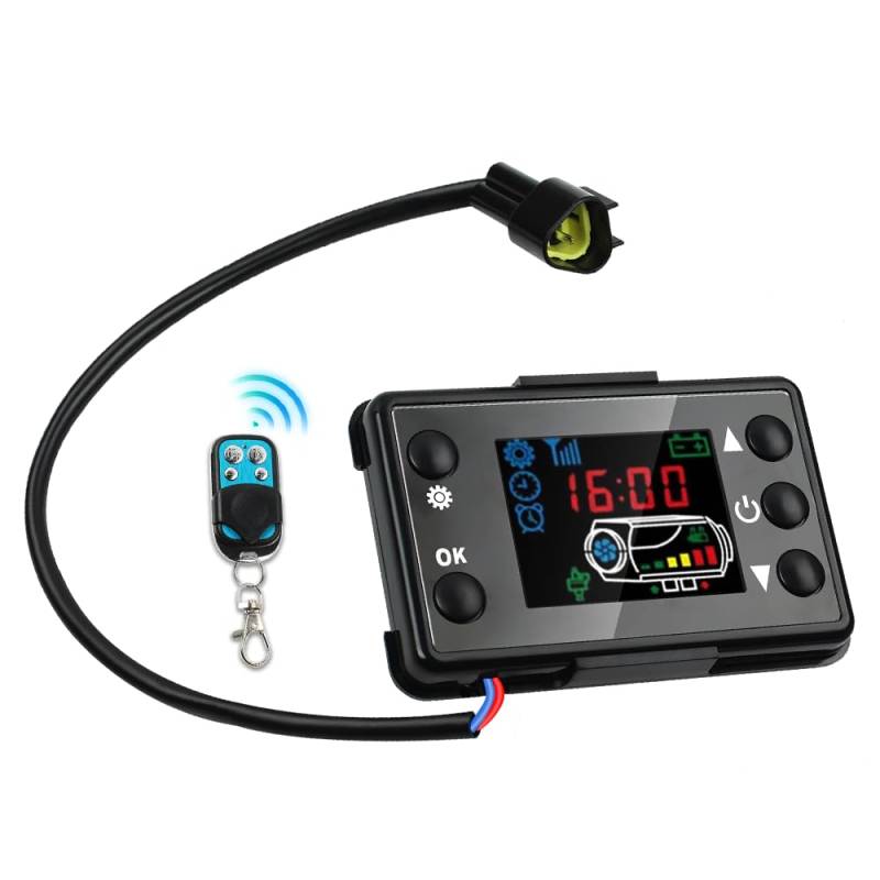 Aoreun 12V Auto Heizung LCD Schalter Controller, Luftheizungs-Steuerplatine mit Fernbedienung, LCD-Autoheizungsregler, Auto Standheizung Controller Board für Auto Diesel Luftheizung Parkheizung von Aoreun