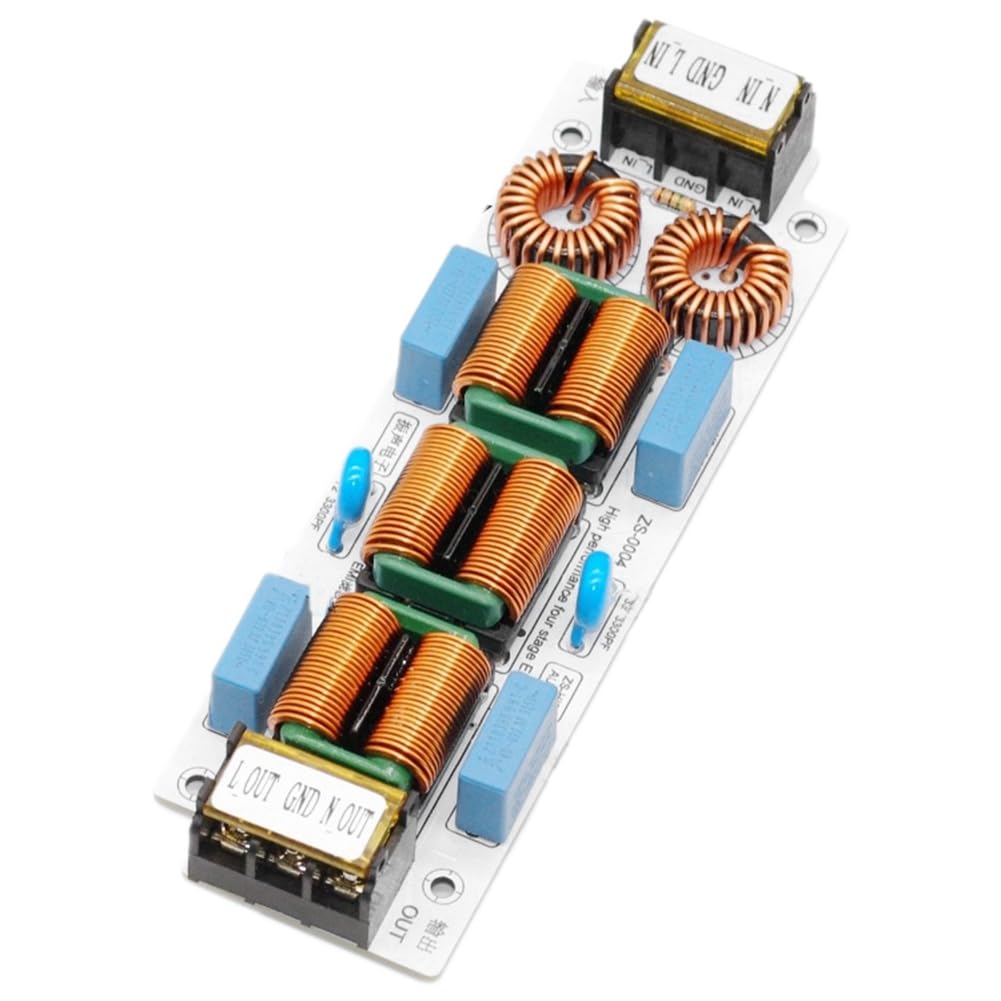 Aorwh 10A -Filter, 4-Stufiger Unterdrücker Elektromagnetischer Störungen, Common Power EMC-Audioverstärker-Reiniger Ohne Gehäuse von Aorwh