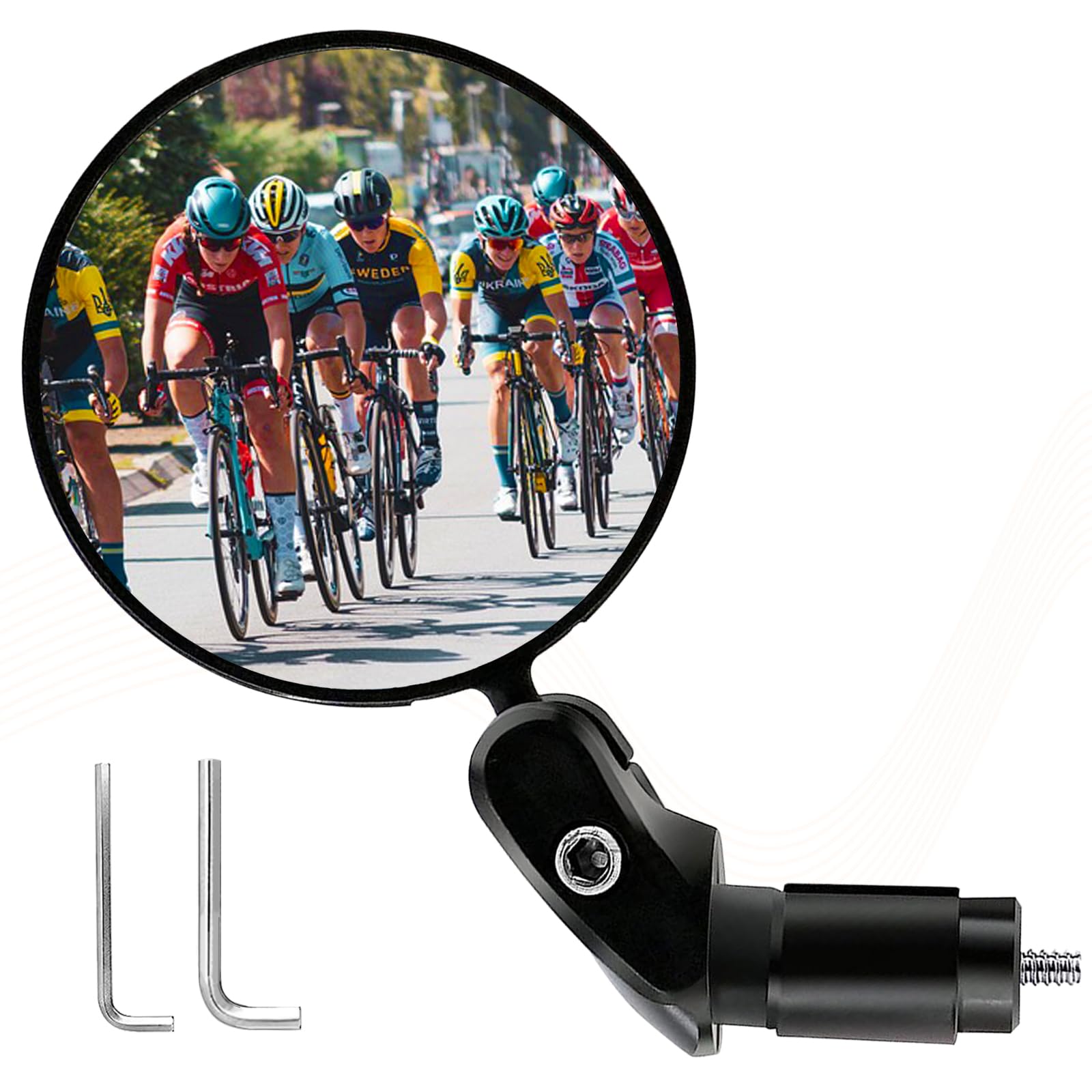 Fahrradspiegel für Lenker 17.4-22 mm, Klappbar 360°Drehbar Rückspiegel Fahrrad Universal Weitwinkel Fahrrad Spielgel Links für Ebikes, Fahrrad, Mountainbike, Rennräder (1 Stück) von Aotoyou