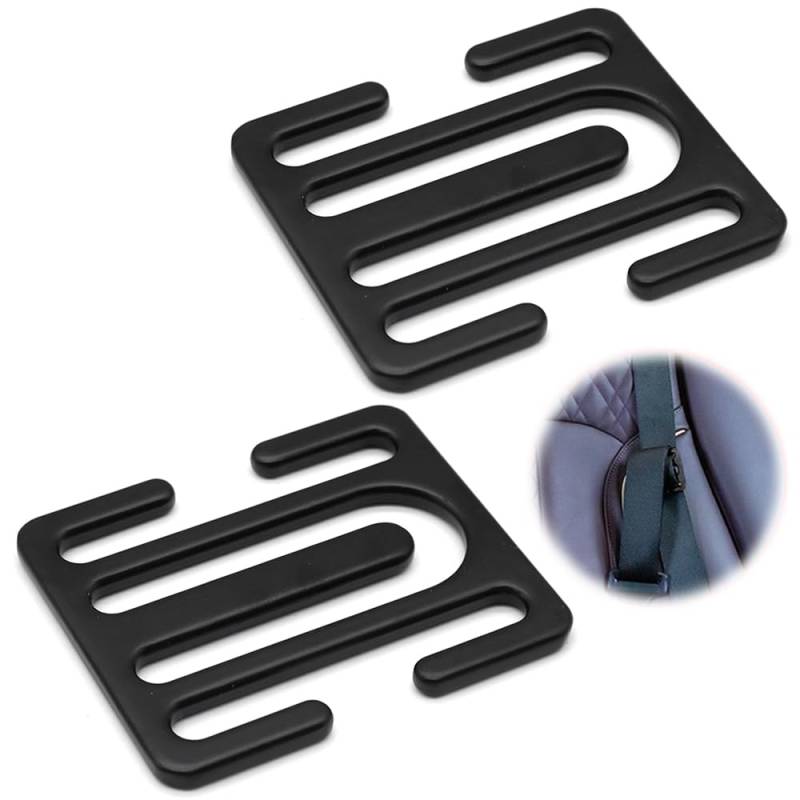 Sicherheitsgurtversteller Aoyswuz 2 Stück Auto Sicherheitsgurt Clip Universal Sicherheitsgurt Lock Clips für Alle Modelle Geeignet Sicherheitsgurt, Schwarz von Aoyswuz