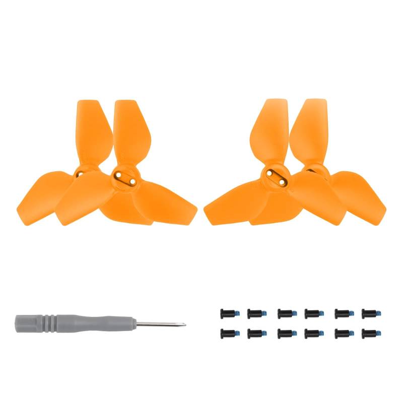 1/2 Paar Propeller Ersatz Für DJI NEO Propeller Taschenfliegende Kamera 2016S Farbige Propeller Leichtgewicht Drohnenflügel Zubehör (Orange 2 Pair) von Aoyygg