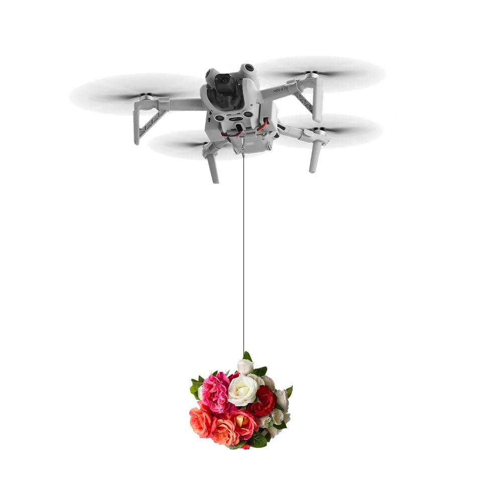 Drohnen-Nutzlast-Airdrop-System für DJI Mini 4 Pro, Transport-Schnellspannwerfer, Drohnen-Airdrop-Geschenkspender aus der Luft, Zubehör für Werbung, Lieferung von Eheringen, Geschenken usw. von Aoyygg