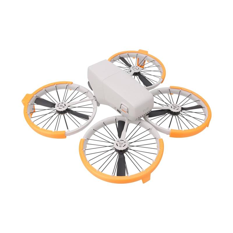 Für DJI FLIP Propellerschutzbügel Stoßfänger Ring mit Erhöhtem Standfuß All-in-One Fall- und Kratzschutzabdeckung, 1 Satz von Stoßstangen-Ringe (Orange) von Aoyygg