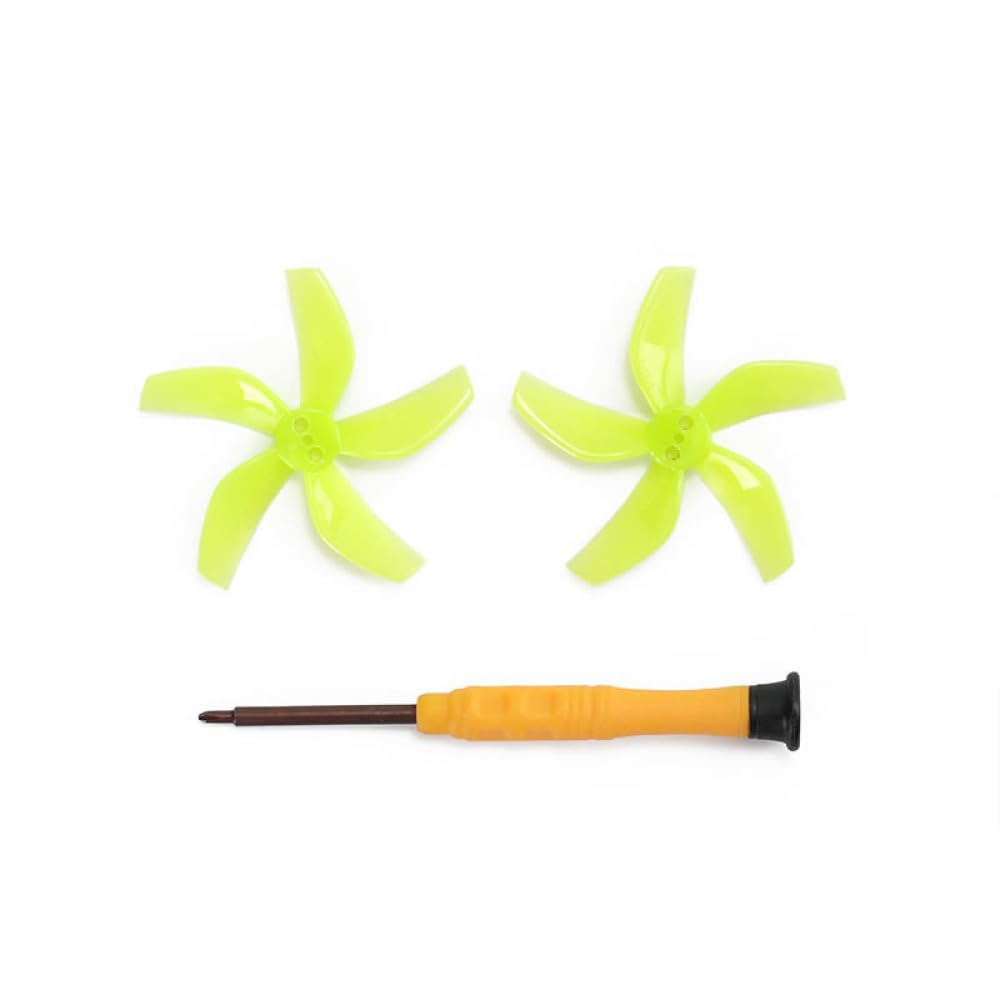 Propeller für DJI NEO Leichte Propeller Bunte 5-Blatt-Paddel Mehrfarbig Passendes Propeller Wing Blade Drohnenzubehör (1 pair green) von Aoyygg