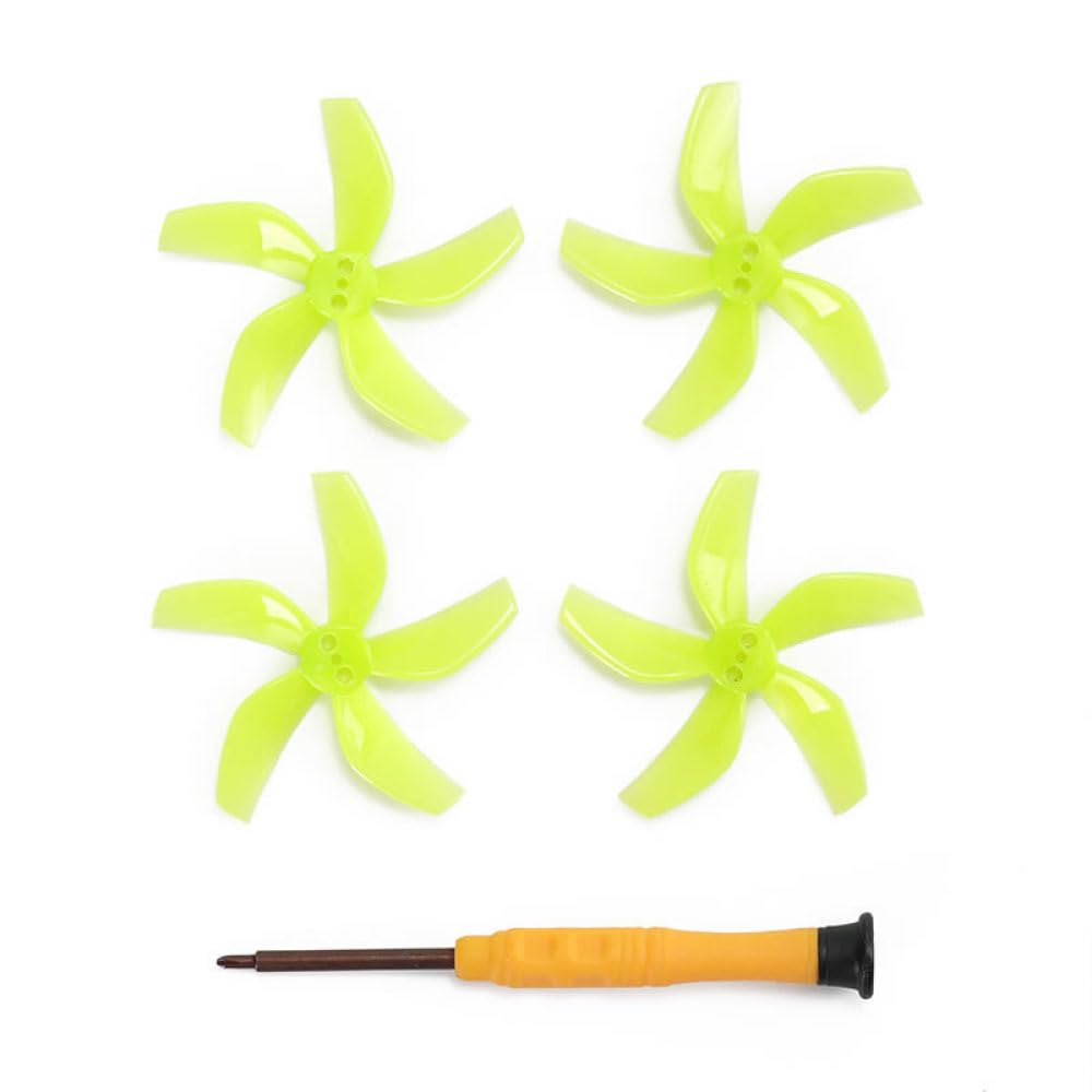 Propeller für DJI NEO Leichte Propeller Bunte 5-Blatt-Paddel Mehrfarbig Passendes Propeller Wing Blade Drohnenzubehör (2 pairs green) von Aoyygg