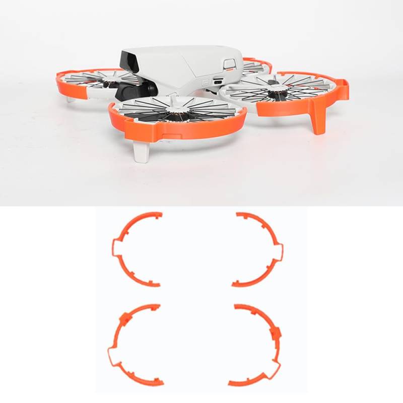 Propellerschutz Schutzring für DJI flip Drohne Zubehör Propellerschutz Anti-Collision Impact Protectors Prop Bumper Guards mit Erhöhtem Dreibein (Orange) von Aoyygg