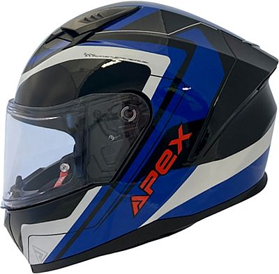 Apex FI100 Valencia, Integralhelm - Schwarz/Weiß/Blau/Rot - L von Apex