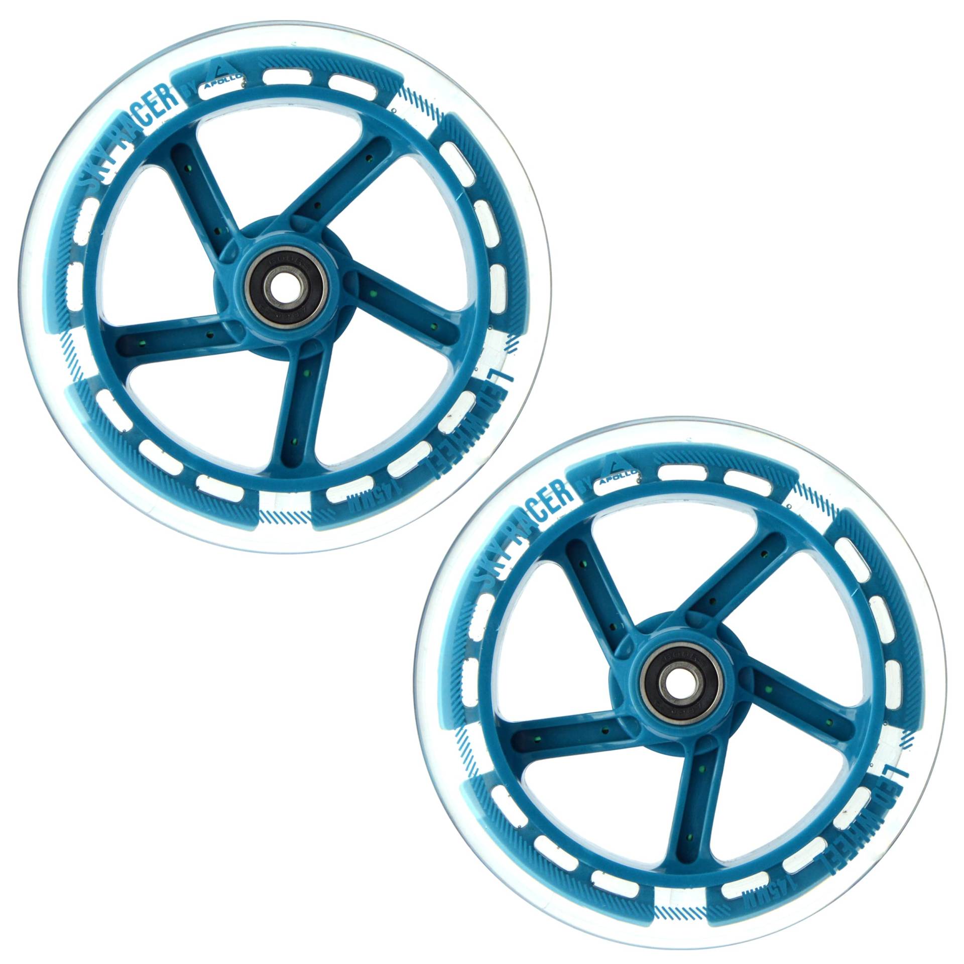 Apollo City Scooter 145mm Ersatzräderset Pro Wheels - ABEC 7 Kugellager, Roller Rad Ersatz-Räder passend für Apollo City-Scooter von Apollo