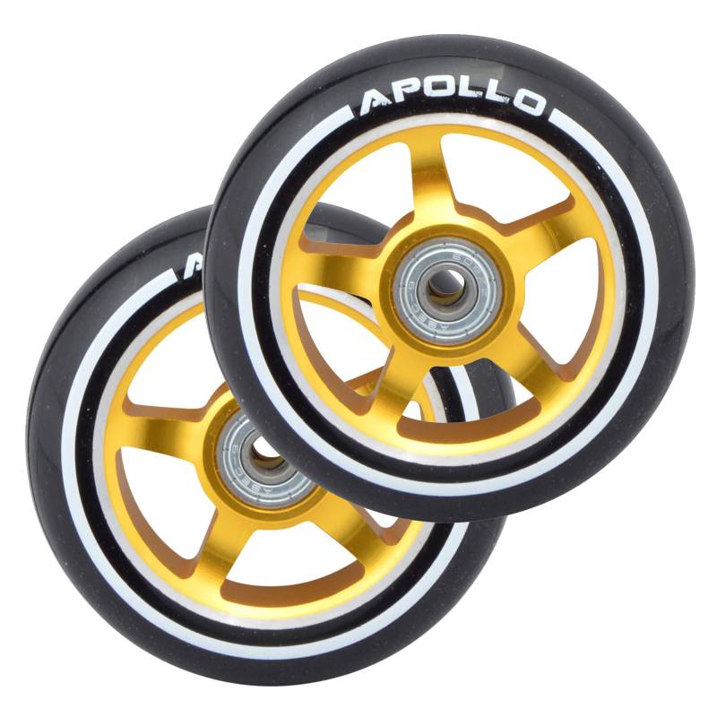 Apollo Stunt Scooter Ersatzräderset Pro Wheels - ABEC9 Kugellager, Roller Rad Ersatz-Räder passend Stunt-Scooter von Apollo