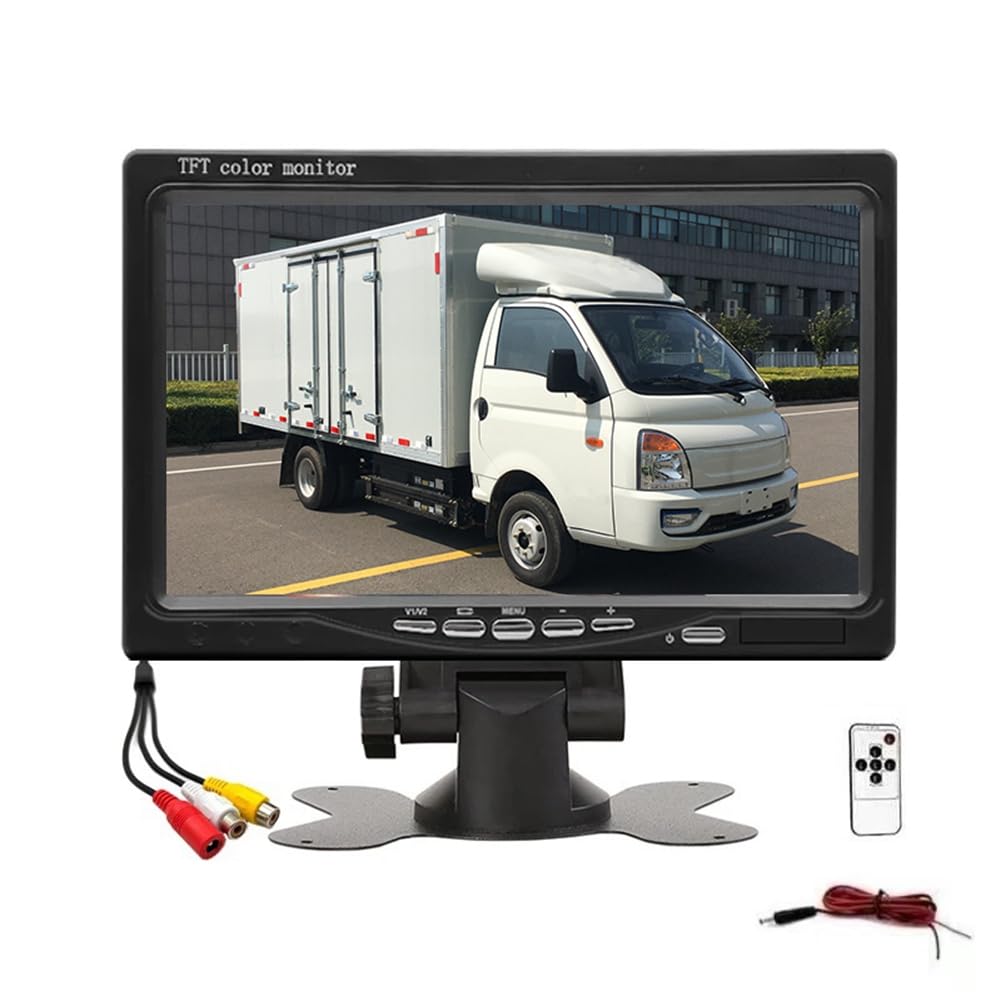 Aposous 12 V-36 V 7 Automonitor 16:9 800 X 480 LCD-Rückfahrmonitor mit 2-Wege-Videoeingang für Rückfahrkamera Einparkhilfe Rückwärtsgang von Aposous