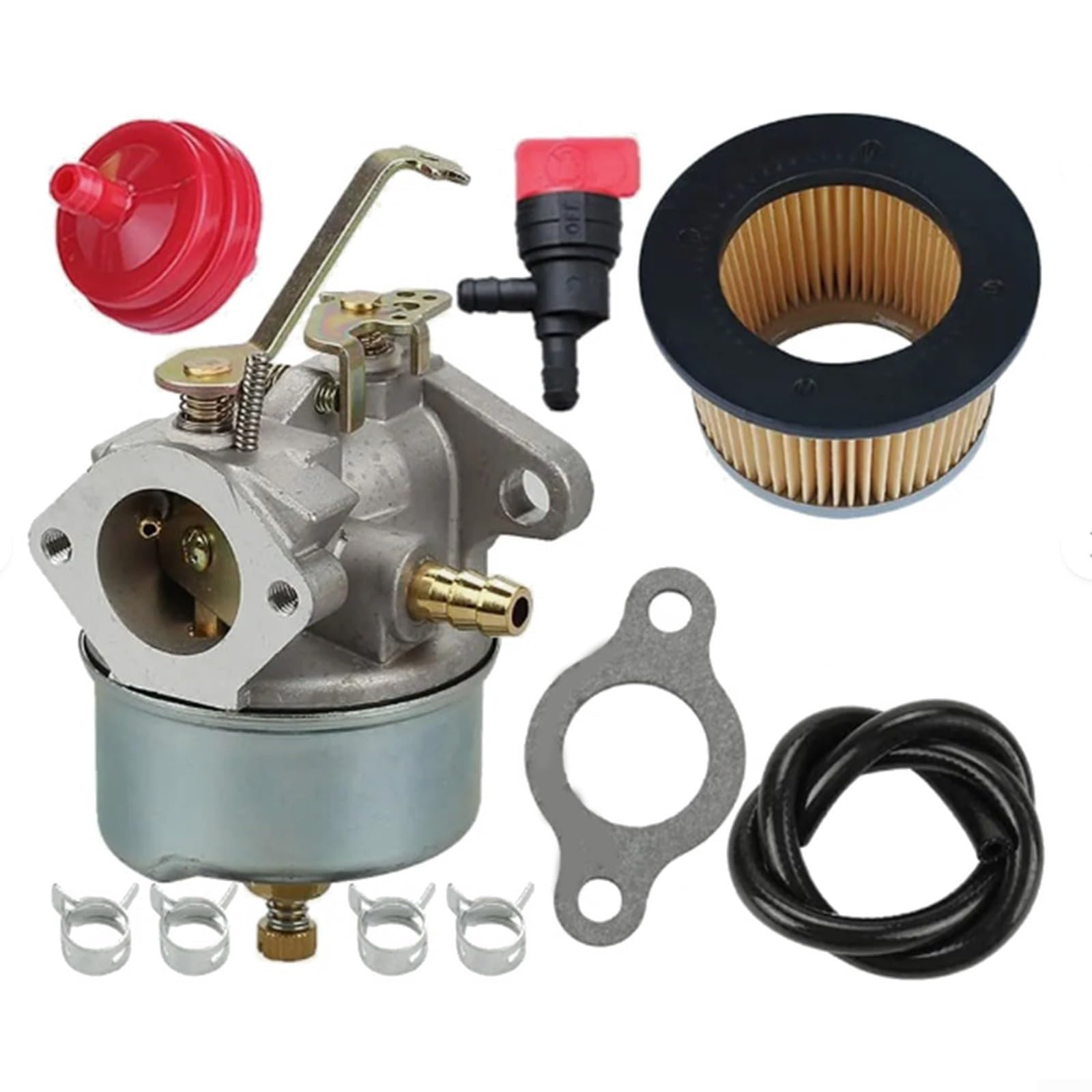 Vergaser für Tecumseh Motoren H30 H50 H60 HH60 inkl. Dichtung, Luftfilter, Kraftstoffventil und mehr Zubehör von Aprilsunnyzone