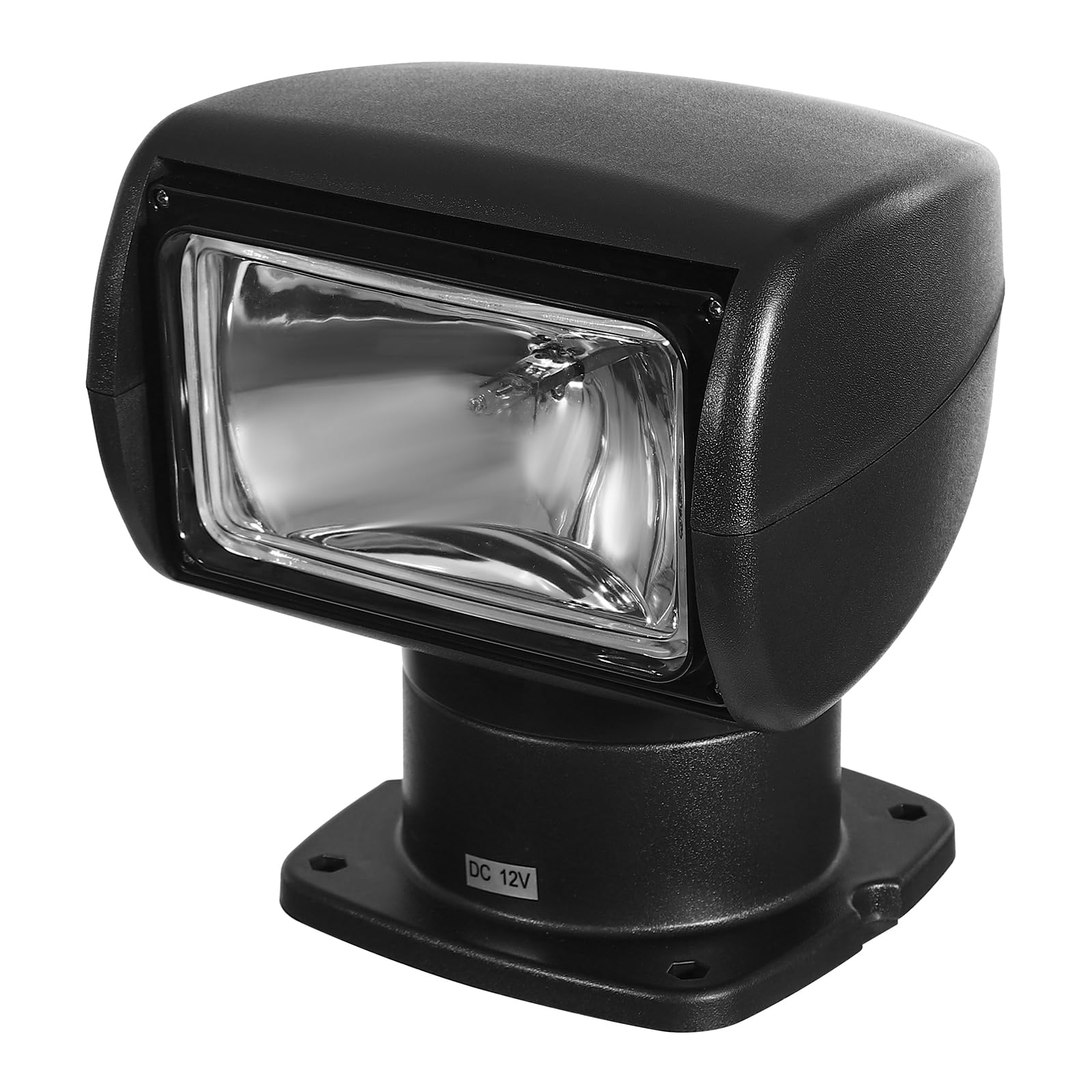 Apriltop Suchscheinwerfer Boot,100W 12V 2500lm 3200K 2625ft Fernbedienung Halogen Suchscheinwerfer,360-Grad Horizontal und 72-Grad nach oben drehbar, für Boot LKW Auto Offroad Marine von Apriltop