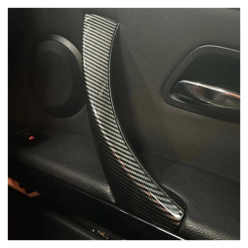 Auto Innentürgriff Türgriff Innen 1 Stück Links/Rechts Auto Seite Innen Vorne Tür Panel Griff Pull Trim + Abdeckung Für E90 E91 3 Serie Innen Zubehör(Schwarze Linke) von Aptfkec