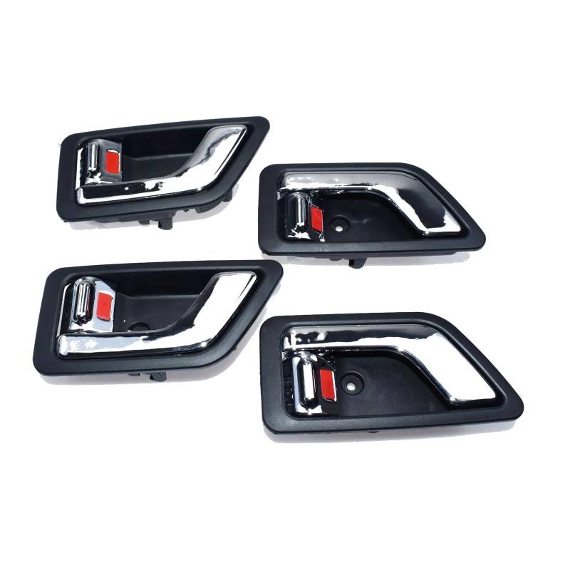 Auto Innentürgriff Türgriff Innen 82610-1C000 82620-1C000 Innen Innen Chrom/Schwarz Türgriff Vorne Hinten LH RH Für Hyundai Für Getz 2002-2011(Chrome 4 Piece) von Aptfkec