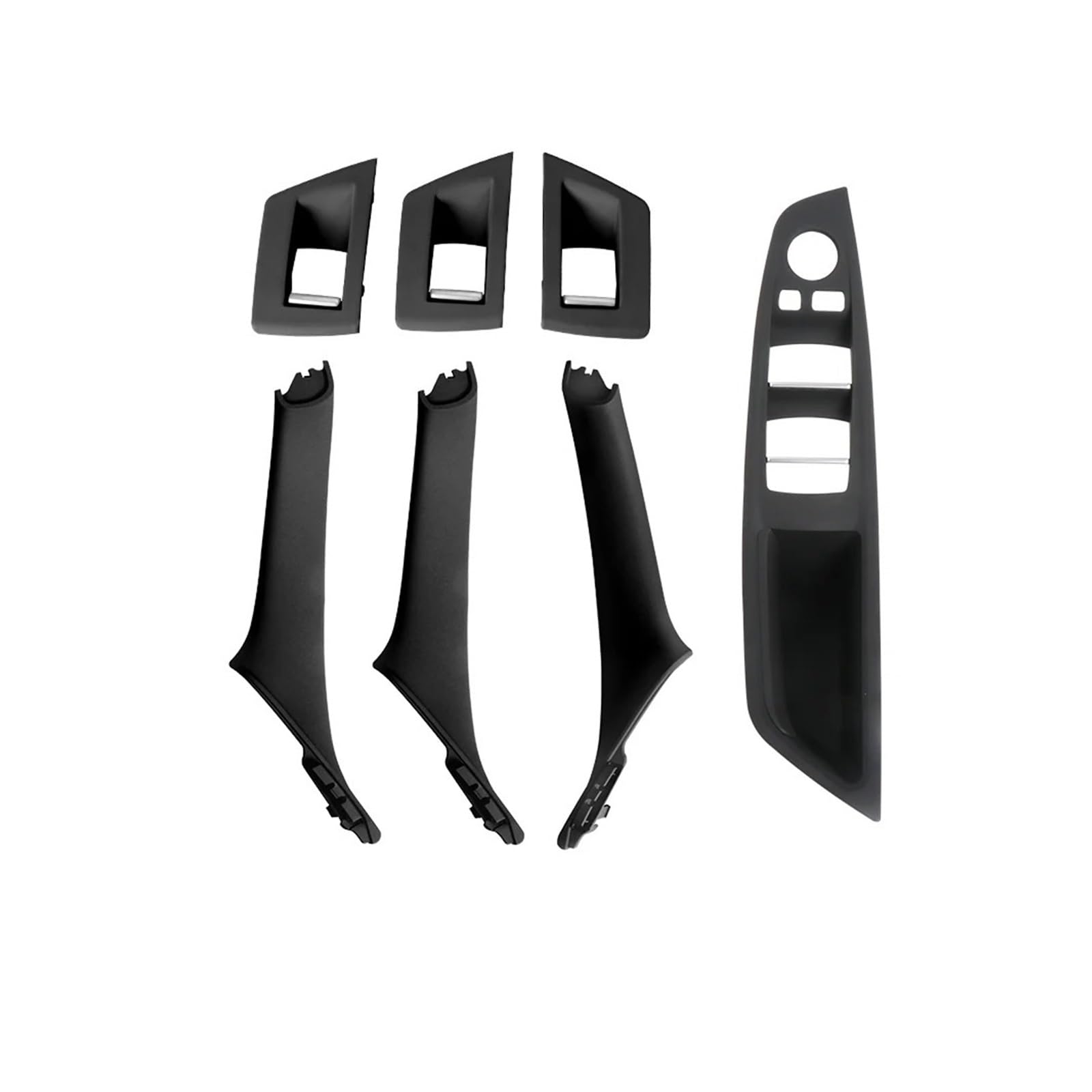 Auto Innentürgriff Türgriff Innen Auto Innen Tür Griff Panel Pull Trim Abdeckung Fenster Schalter Panel Griff Set Für 5 Series 2010-2017 F10 F11(RHD Black) von Aptfkec