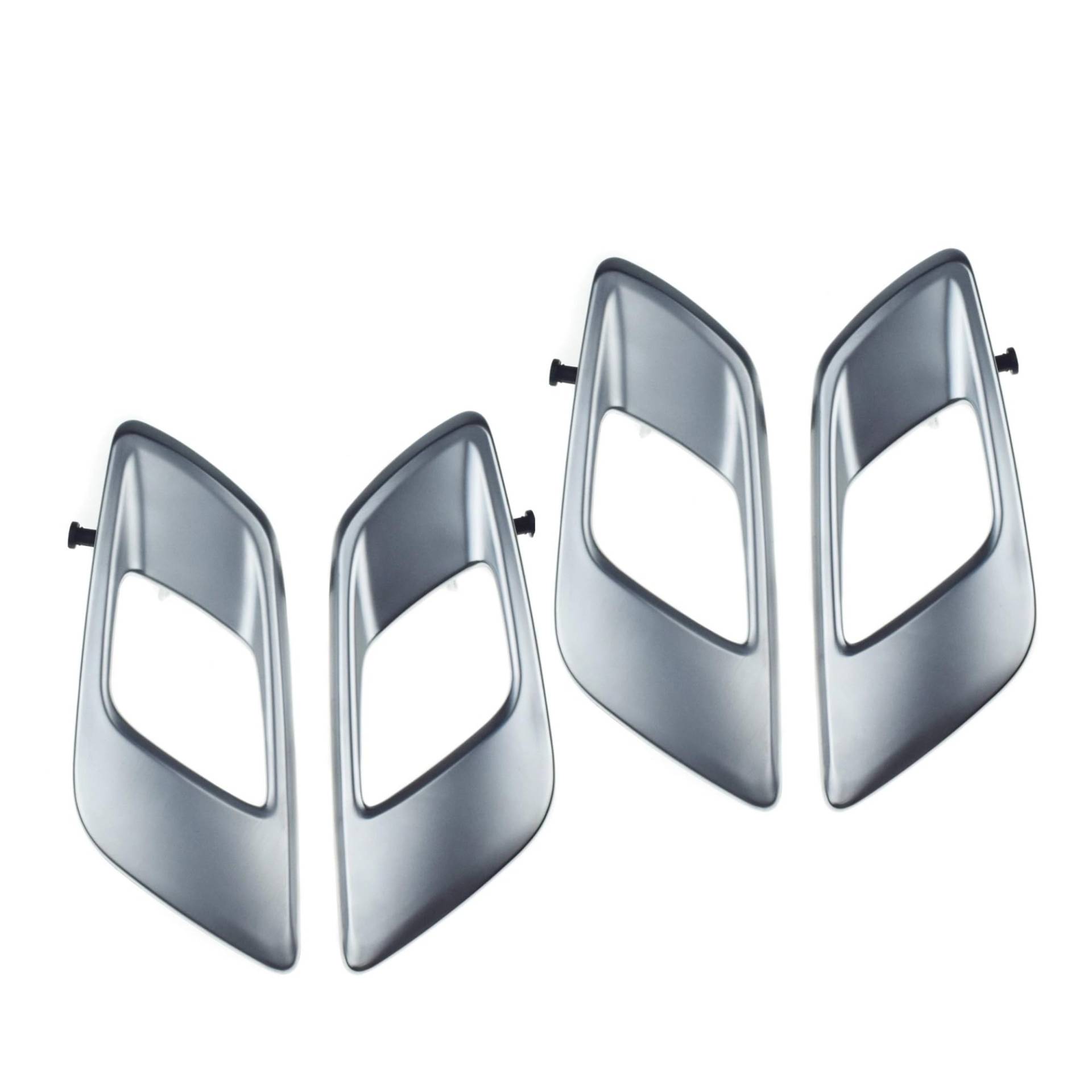 Auto Innentürgriff Türgriff Innen Chrom/Mattsilber Innentürgriffverkleidung Links Rechts Für Ford Für Ranger T6 2012–2021 Und Für Everest 2015–2021(Silver 4 Sides) von Aptfkec