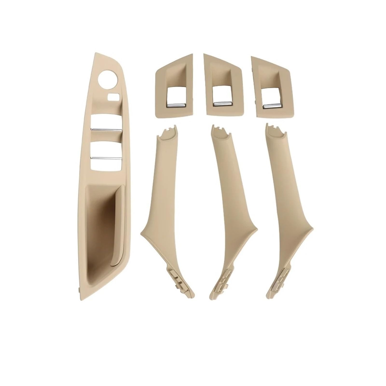 Auto Innentürgriff Türgriff Innen Für 5 Series 2010-2017 F10 F11 Auto Innen Türgriff Panel Pull Trim Abdeckung Fenster Schalter Panel Griff Set(LHD Beige) von Aptfkec