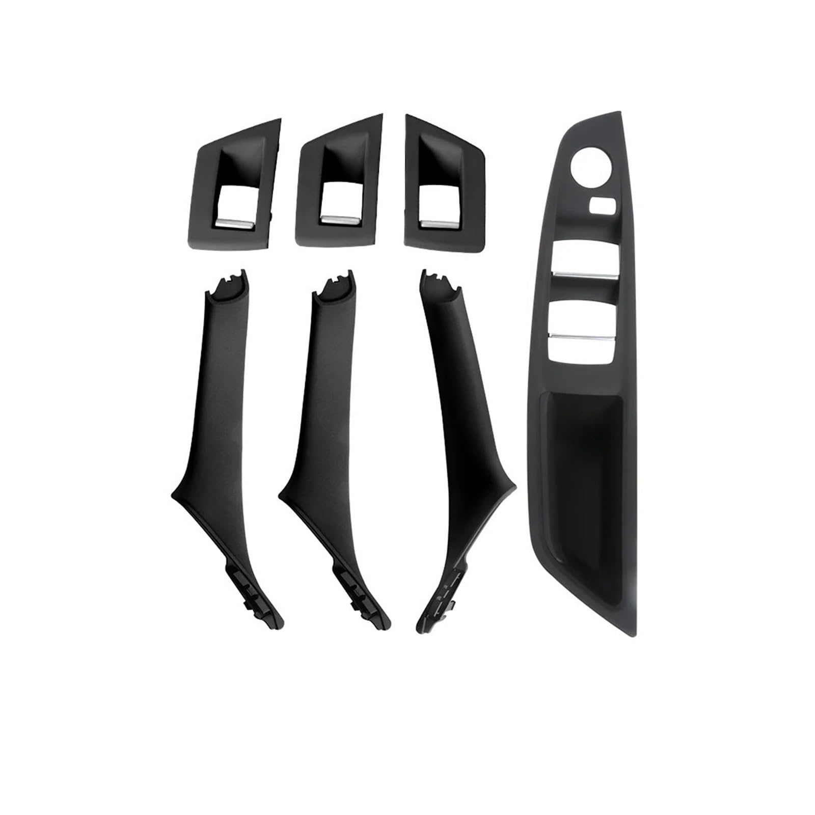 Auto Innentürgriff Türgriff Innen Für 5 Series 2010-2017 F10 F11 Auto Innen Türgriff Panel Pull Trim Abdeckung Fenster Schalter Panel Griff Set(RHD Black) von Aptfkec