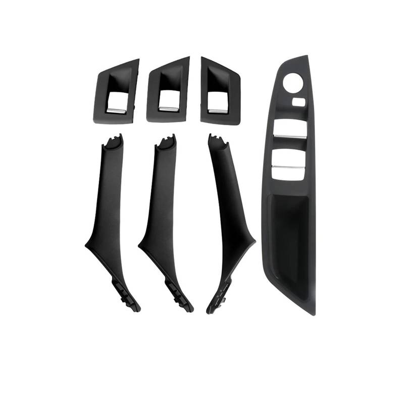 Auto Innentürgriff Türgriff Innen Für 5 Series 2010-2017 F10 F11 Auto Innen Türgriff Panel Pull Trim Abdeckung Fenster Schalter Panel Griff Set(RHD Black) von Aptfkec