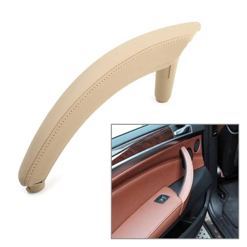 Auto Innentürgriff Türgriff Innen Links/Rechts Beige Leder Türgriff Innenzug Oder Außenhülle Für E70 X5 E71 X6 2006 2007 2008 2009 2010 2011 2012(Left Outer Cover) von Aptfkec