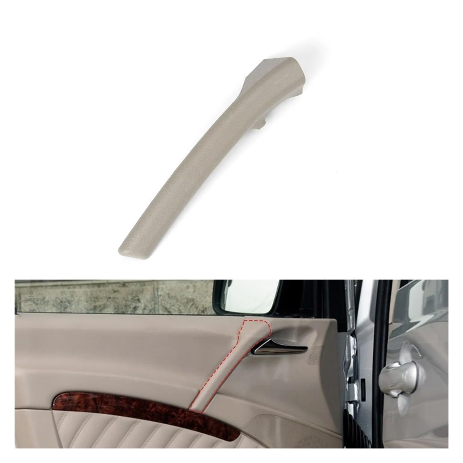 Auto Innentürgriff Türgriff Innen Links Rechts Beige Auto Innen Griff Innen Tür Panel Pull Trim Abdeckung Für Benz W639 W636 Für Viano Für Vito 6397270071(Cover Left Beige) von Aptfkec