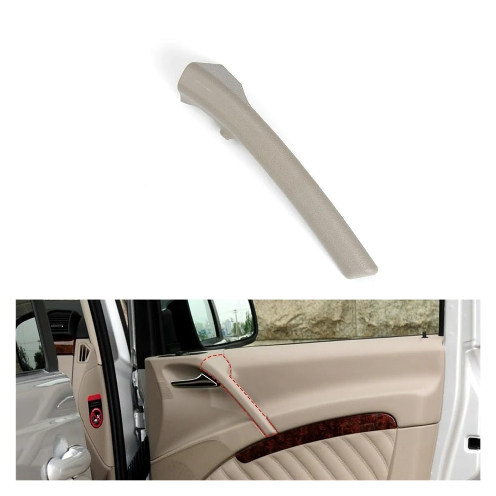 Auto Innentürgriff Türgriff Innen Links Rechts Beige Auto Innen Griff Innen Tür Panel Pull Trim Abdeckung Für Benz W639 W636 Für Viano Für Vito 6397270071(Cover Right Beige) von Aptfkec