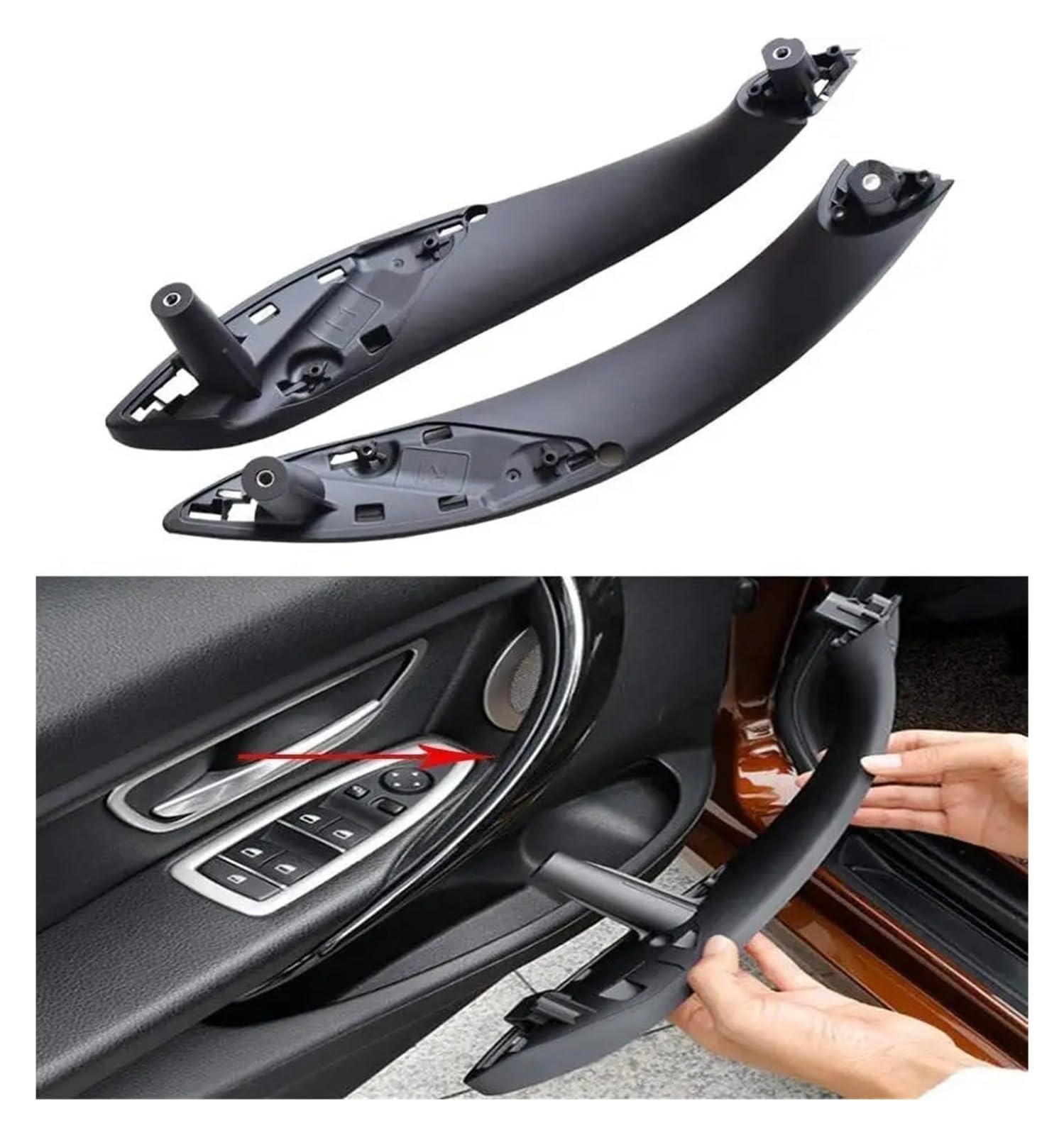 Auto Innentürgriff Türgriff Innen Schwarzer Innentürgriff Ersatz Für 3er F30 F31 F32 F33 F34 F36 F80 F82 2012–2018(Left Rear) von Aptfkec