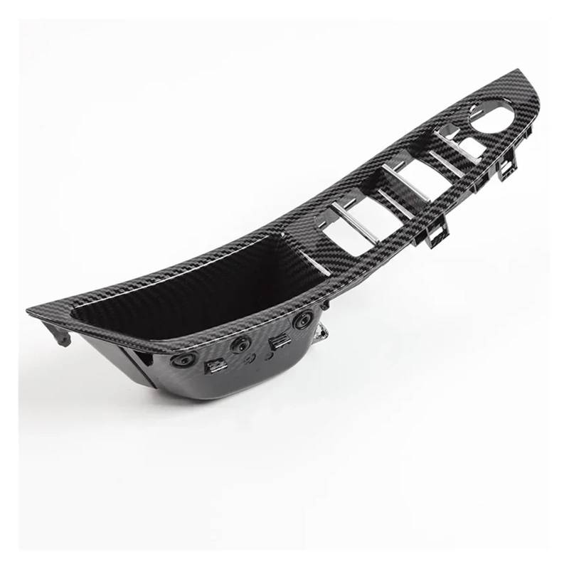 Auto Innentürgriff Türgriff Innen Vordertür Inner Griff Innentür Panel Fahrersitz Schalter Rahmen Lagerung Box Abdeckung Für 5 Series F10 F11 F18 520 523(LHD Carbon Fiber) von Aptfkec