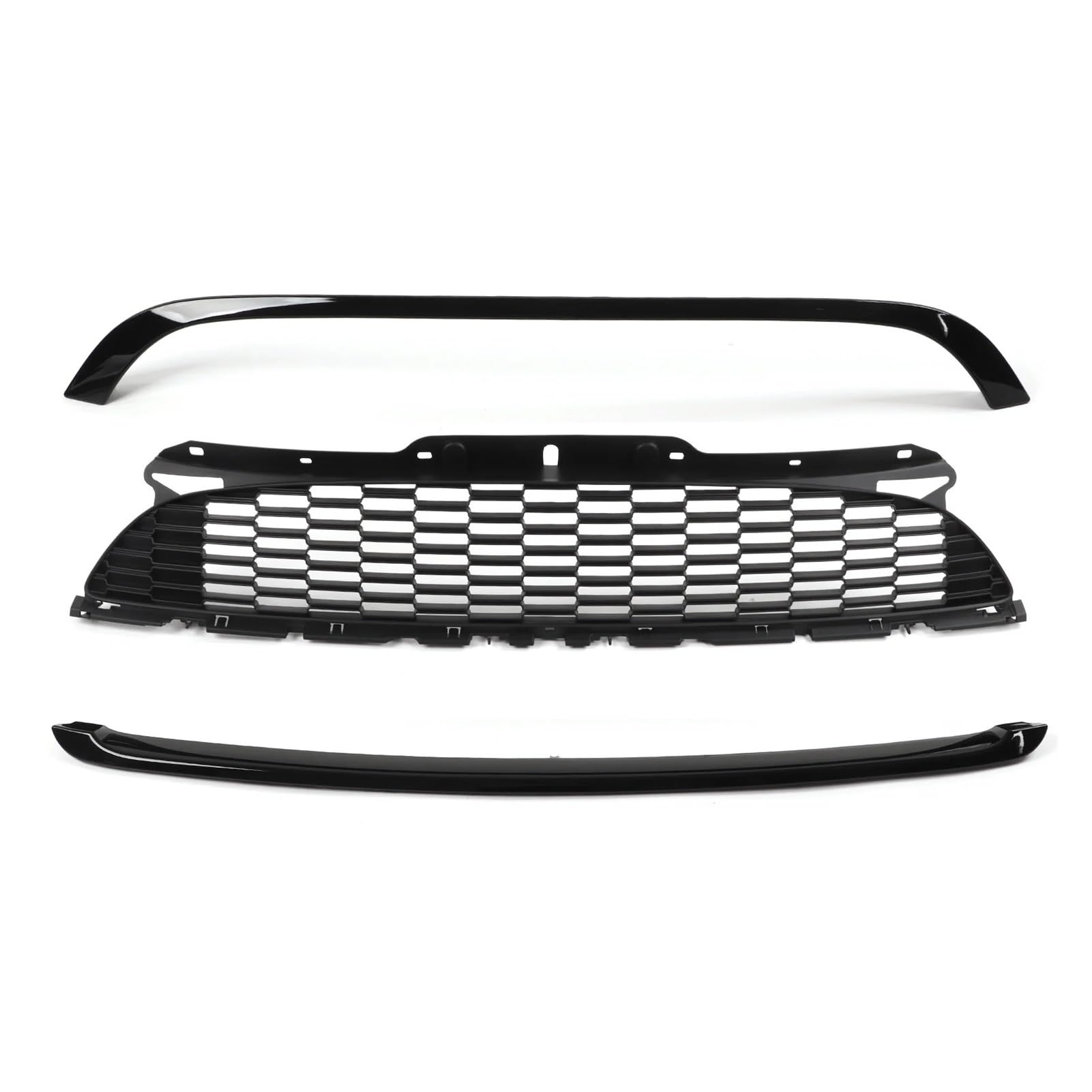 Auto Kühlergrill Auto-Fronthaubenformteil Netzgitter Zierplatte Für Die Surround-Abdeckung Für Mini 5-türig Für Estate R55 Für Cooper S Und Für JCW 2008-2014 Auto Frontgrill von Aptfkec