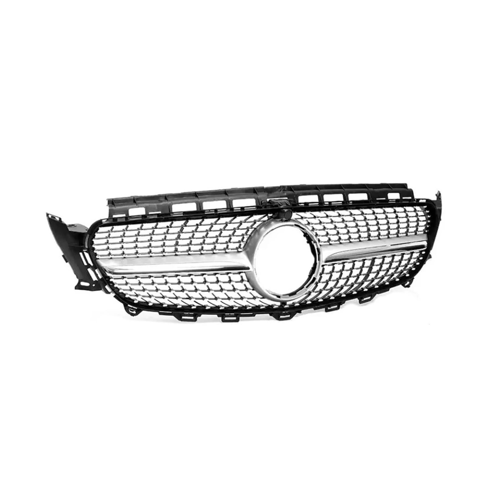 Auto Kühlergrill Hauben-Mesh Sport-Fronteinlassgitter Für Benz E W213 2016–2020 E200 E300 E260 C238 GT-Diamant E63-Stil Facelift Auto Frontgrill(Diamond Silvery) von Aptfkec