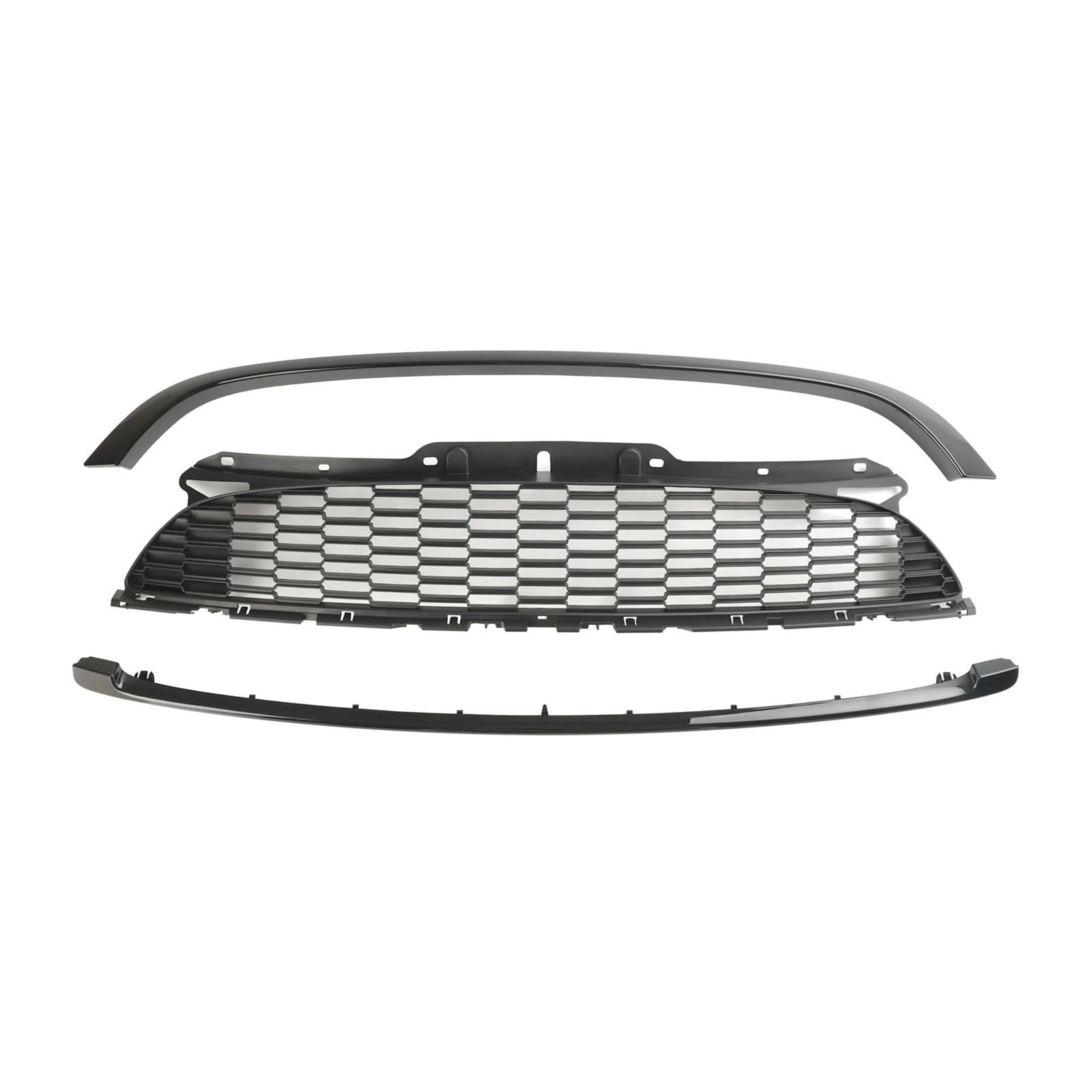 Auto Kühlergrill Schwarz Glänzender Kühlergrill Für Mini Für Cooper R55 R56 R57 R58 R59 Für Cooper S Und Für JCW 2006 2007 2008 2009 2010 Auto Frontgrill von Aptfkec