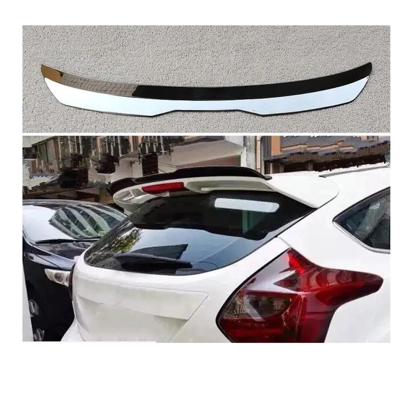 Heckflügel Für Ford Für Focus ST Spoiler MK3 Schrägheck 4D Kleine Externe Spoilerkappe ABS-Heckflügel 2012–2018 Heckspoiler Heckstoßstange(Carbon Fiber Pattern) von Aptfkec