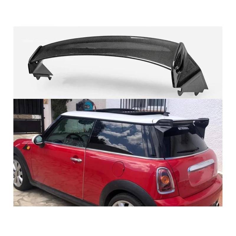 Heckflügel R56 Für JCW Stil Carbon Fiber Dach Spoiler Für Mini Für Cooper Ver.2.11/2,12 2001-2008 Auto Spoiler Flügel Heckstoßstange(Kohlefaser) von Aptfkec