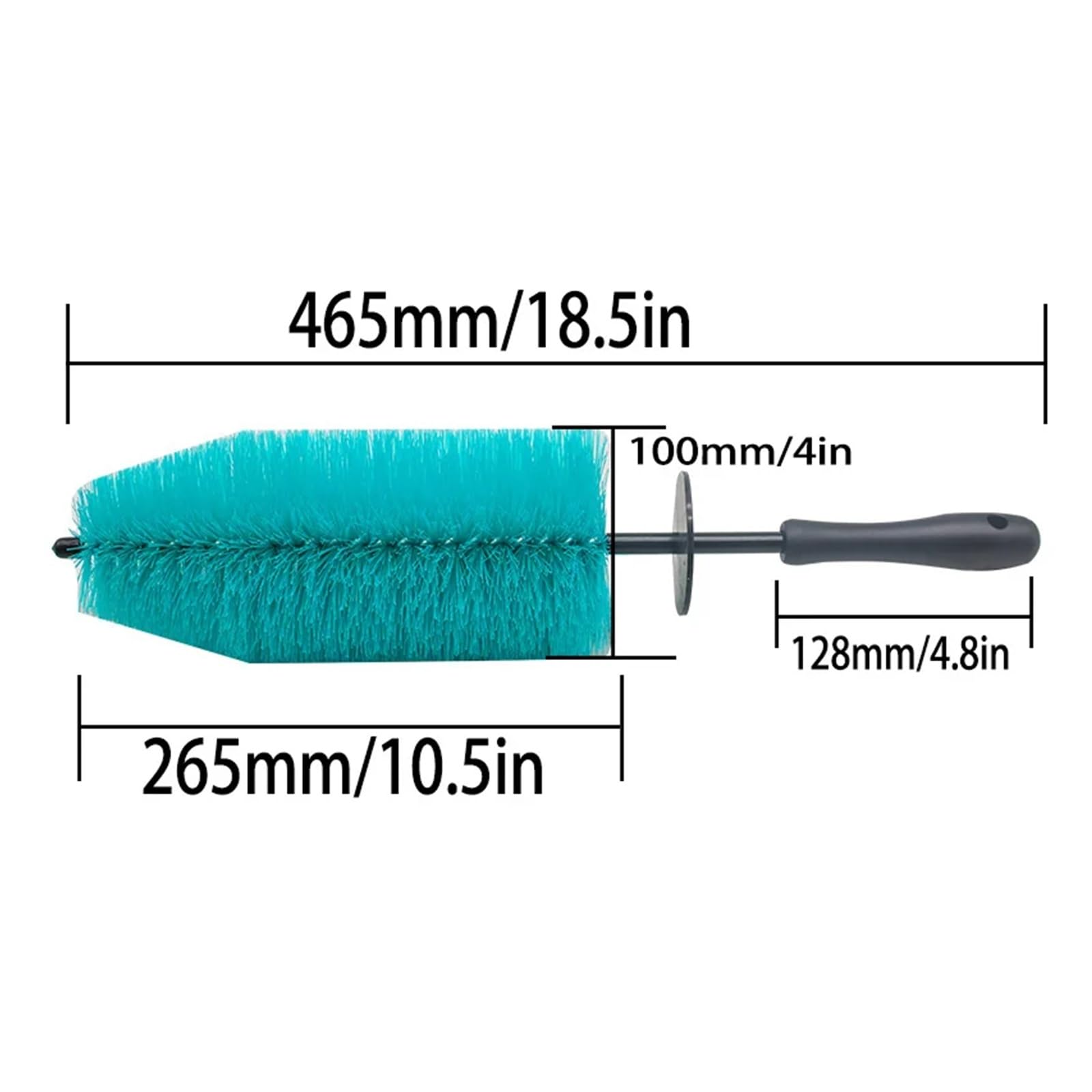 VNJUGF Auto-Rad-Reinigungsbürste mit weichen PP-Borsten, Mehrzweck-Auto-Rad-Reinigungsbürste for Auto-Felgenbürste wanglan(18inch) von Aqxyedc