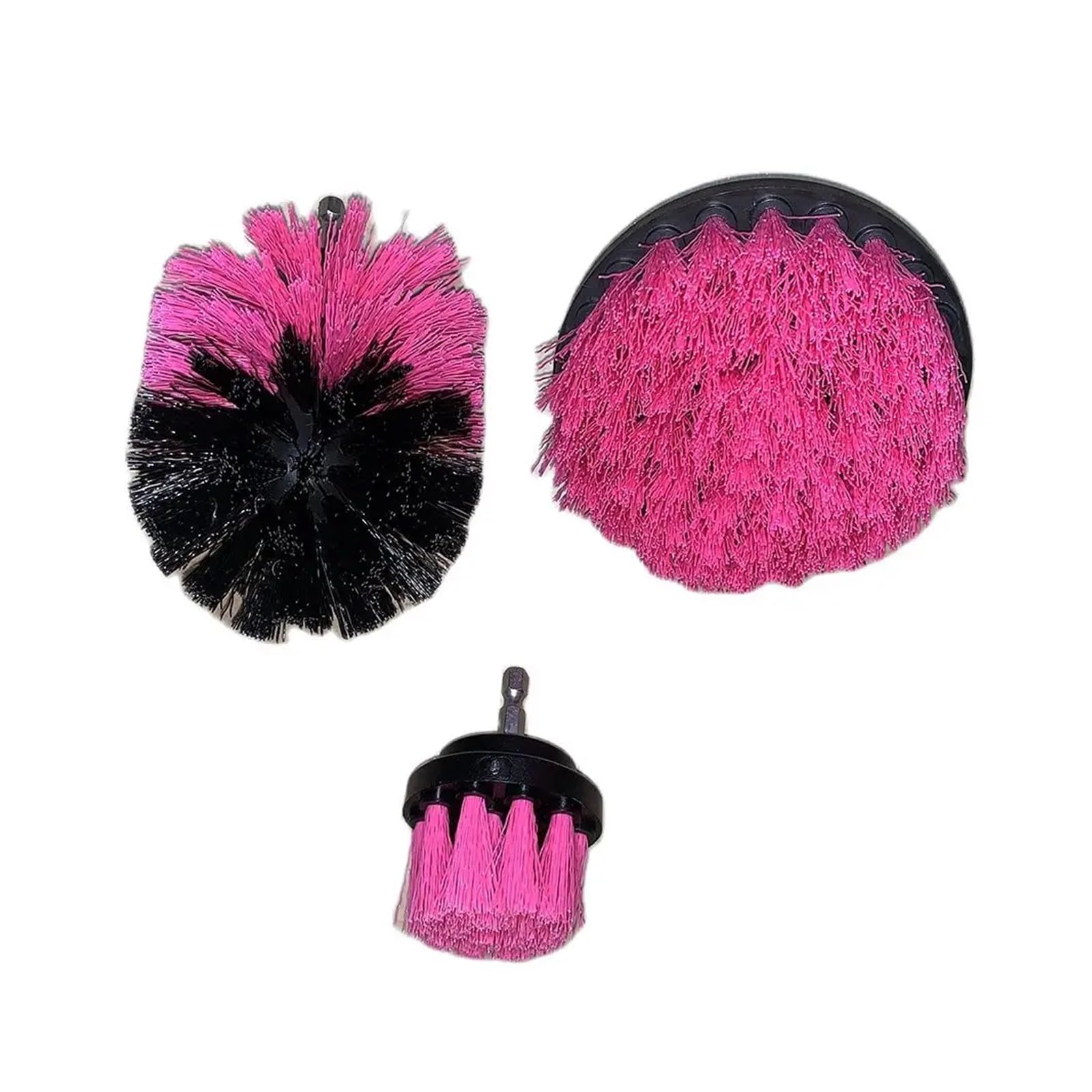 VNJUGF Rosa weiche Bürstenköpfe for Schraubendreher und Bohrer zur Trockenreinigung, Bürste for Reinigen, ein Satz Bürstenköpfe, Bürste auf Schraubendreher wanglan(3 PCs set) von Aqxyedc