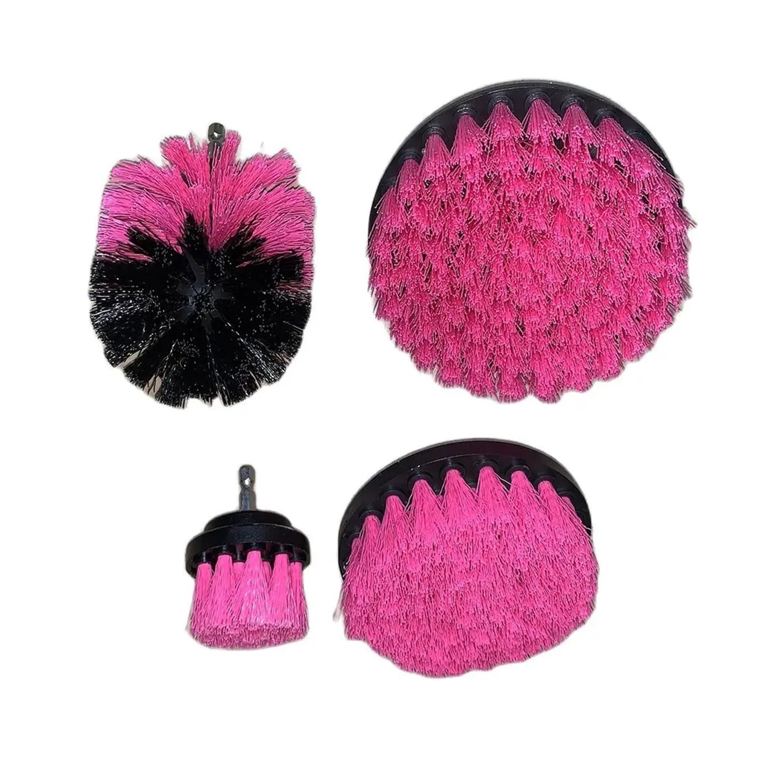 VNJUGF Rosa weiche Bürstenköpfe for Schraubendreher und Bohrer zur Trockenreinigung, Bürste for Reinigen, ein Satz Bürstenköpfe, Bürste auf Schraubendreher wanglan(4 PCs set) von Aqxyedc