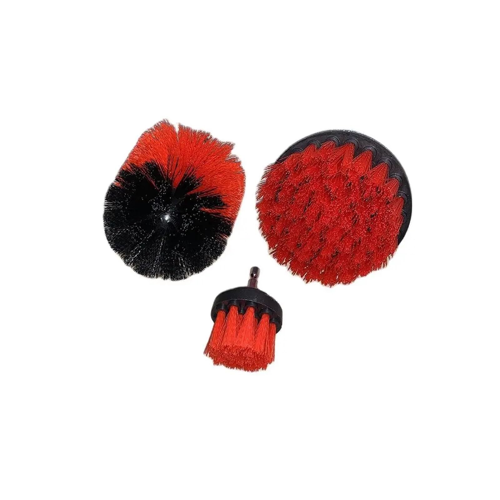 VNJUGF Rotes Set Bürstenköpfe for Schraubendreher und Bohrer zur Trockenreinigung, Bürste for Reinigen, ein Set Bürstenköpfe, Bürstenschraubendreher wanglan(Set 3-pcs) von Aqxyedc