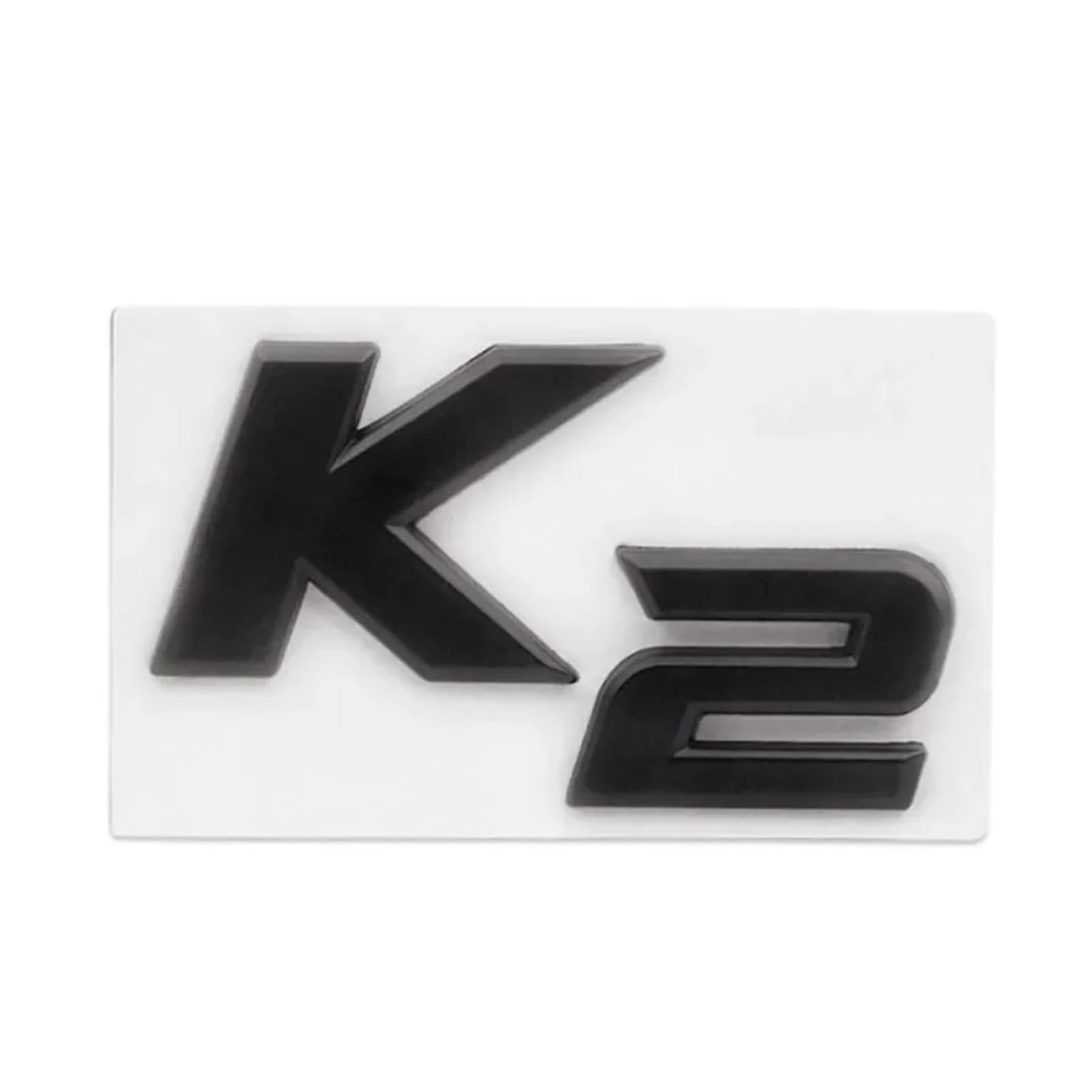 Aqxyju 3D-Metall-Chrom-Schwarz-K2-K3-K4-K5-KX7-Buchstaben-Logo-Emblem-Abzeichen-Aufkleber for die Heckklappe, kompatibel mit Auto-Styling-Zubehör Personalisierte Auto Aufkleber(K2 Black) von Aqxyju