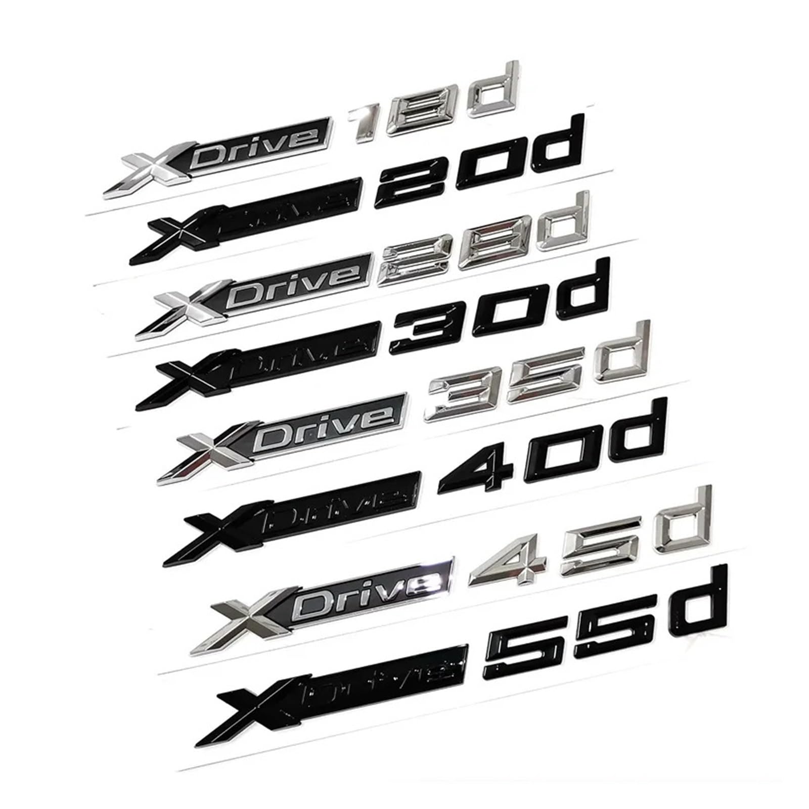 Aqxyju 3D Xdrive 20d 30d 35d 40d 50d 20i 25i 30i Auto-Emblem-Kofferraum-Abzeichen-Aufkleber Kompatibel mit X1 X3 X4 X5 X6 X7 Logo-Zubehör Personalisierte Auto Aufkleber(Glossy Black,Xdrive 28d) von Aqxyju