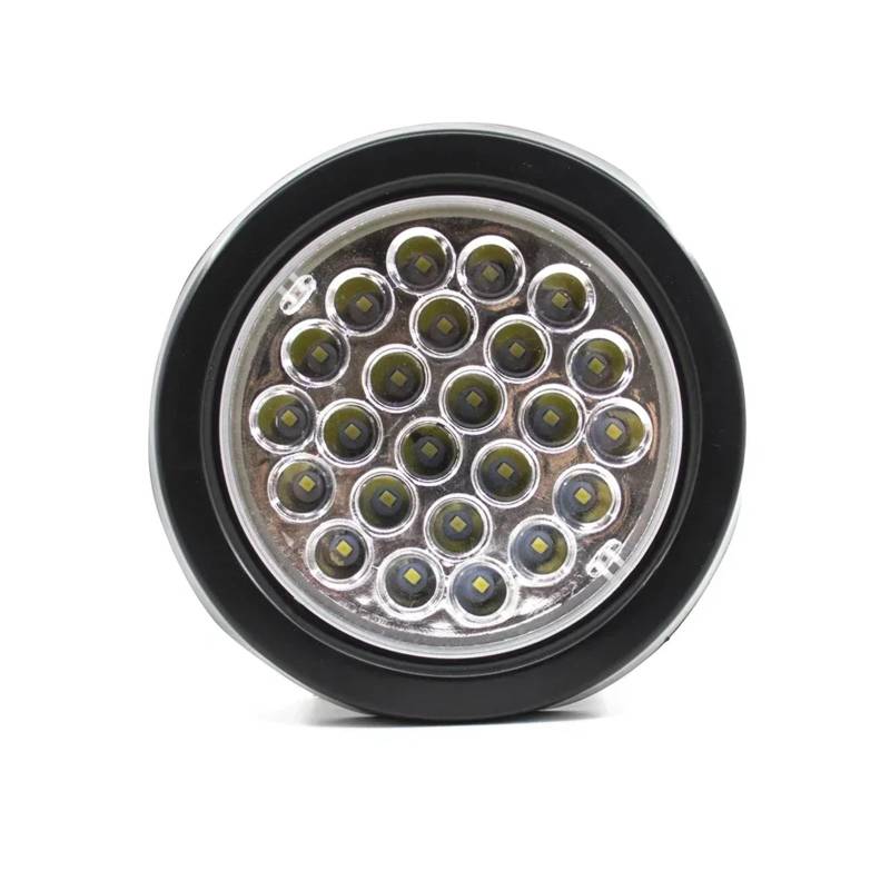 GUYTRM 1/2/4 stücke 12V 24V 24 LED Runde Hinten Schwanz Licht Bremse Stopp Seite Marker Warnung Anzeige Lkw Anhänger Reflektor Rot Gelb Weiß lingli(1pc White) von Aqxyxsw