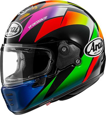 Arai Concept-XE Sakata, Integralhelm - Schwarz/Pink/Grün/Blau/Gelb - S von Arai