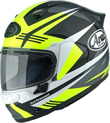 Arai Quantic Mark, Integralhelm - Schwarz/Grau/Neon-Gelb/Weiß - M von Arai