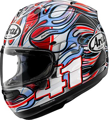 Arai RX-7V Evo Haga WSBK, Integralhelm - Schwarz/Weiß/Rot/Blau - L von Arai