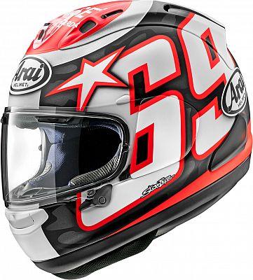 Arai RX-7V Evo Hayden Reset, Integralhelm - Schwarz/Weiß/Rot - L von Arai