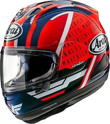 Arai RX-7V Evo Maverick 2023, Integralhelm - Rot/Dunkelblau/Schwarz/Weiß - L von Arai