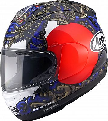 Arai RX-7V Evo Samurai, Integralhelm - Dunkelblau/Gold/Rot - L von Arai