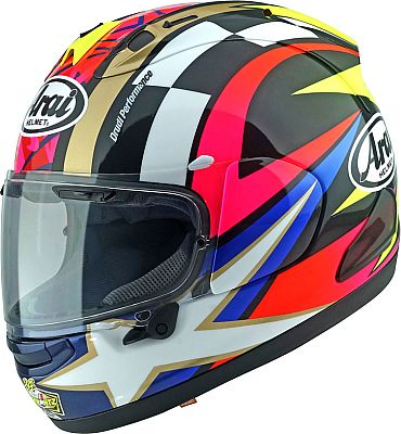 Arai RX-7V Evo Schwantz 30, Integralhelm - Schwarz/Weiß/Rot/Blau - M von Arai