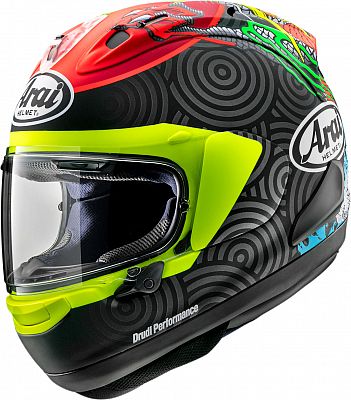 Arai RX-7V Evo Tatsuki, Integralhelm - Schwarz/Rot/Gelb - S von Arai